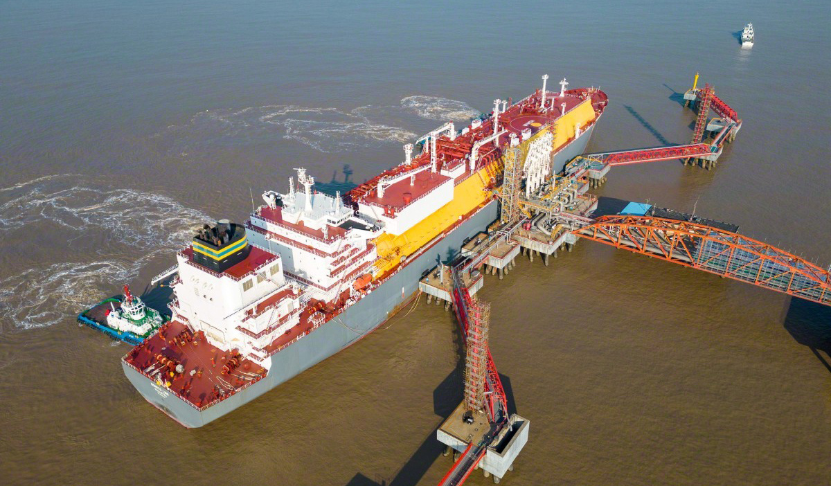 南通洋口港迎来第600艘lng船