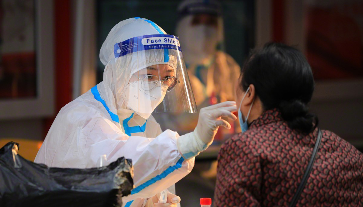 图片>2022年10月7日,淮安市有序开展新一轮全员核酸检测,加强疫情防控