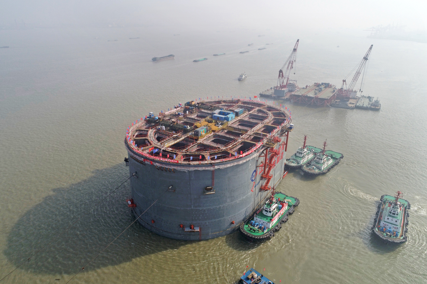 常州:世界最大沉井开始定位