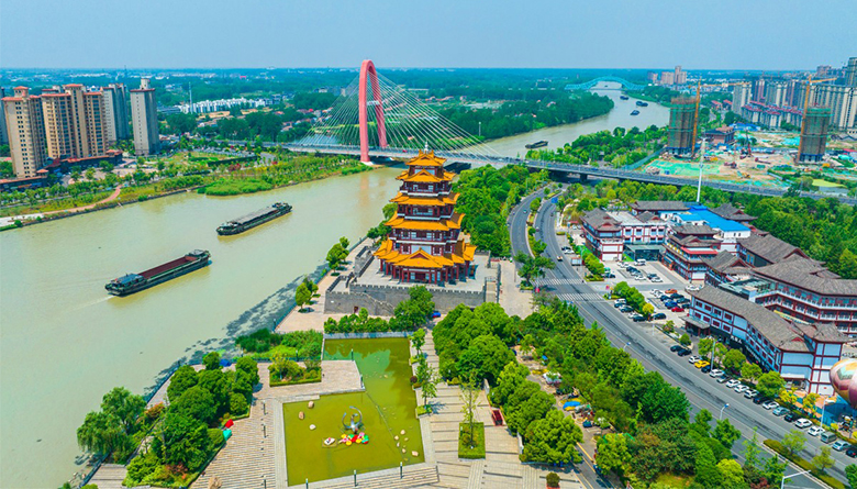 泗阳打造中国最美运河岸线